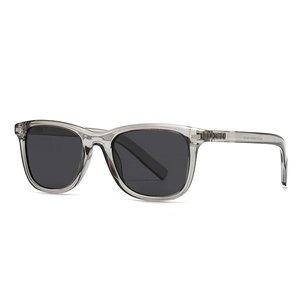 Lunettes de soleil polarisées carrées classiques avec monture gris fumé pour hommes et femmes