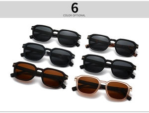 Detailed display of six color options for polygon polarized fashion sunglasses