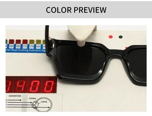 Polarized square sunglasses undergo a professional UV protection test for block spectrum