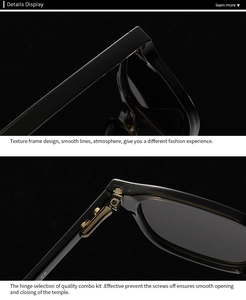 Detailansicht der runden Sonnenbrille mit hochwertigem Finish und Metallscharnier