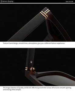 Macro detail of tortoiseshell frames with golden decorative lines and durable metal hinges