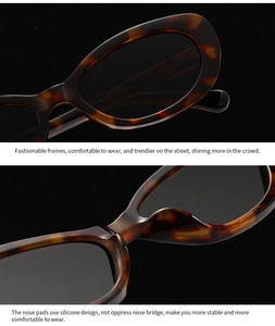 Detail view of tortoiseshell oval frame with integrated nose pads for comfortable fit