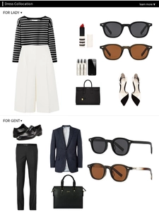 Fashion guide showing polarized round sunglasses styled with professional business outfits