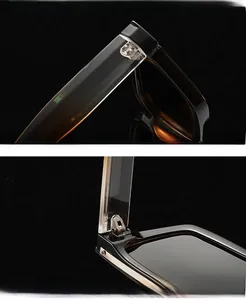 Detailed view of tortoiseshell frames and anti-drop metal hinge system for sunglasses