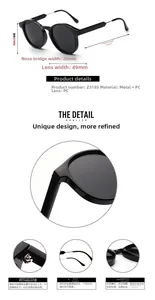 Detailed view of yellow vintage sunglasses frame with metal hinges and precise measurements