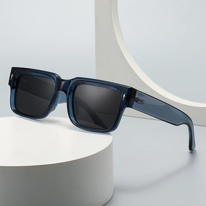 Retro Square Sunglasses PC Polarized UV400 Protection Arrow Metal Rivets Fashion Eyewear Unisex