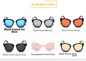 Detailed grid of punk-style rivet sunglasses in six colors with metallic studs