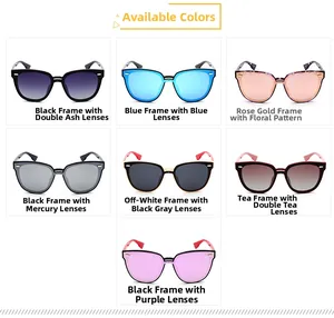 Aperçu des lunettes de soleil TR polarisées en sept couleurs avec verres miroirs