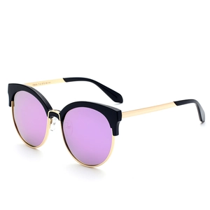 Fashion Cat Eye Sunglasses UV400 Protection Plastic Metal Frame PC Lenses Retro Vintage Eyewear For Women