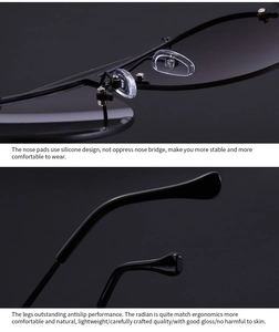 Detail of comfortable silicone nose pads and anti-slip ergonomic temples on sunglasses