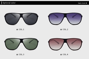 Lunettes de soleil polarisées TR pour hommes en quatre couleurs de style aviateur