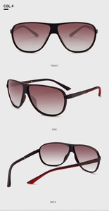 Lunettes de soleil aviateur polarisées pour hommes avec monture TR et vues multiples