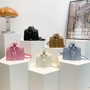 Unique shirt-style PU leather crossbody bags available in five elegant colors