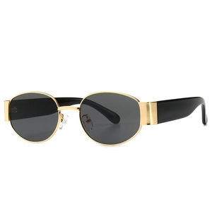 Steampunk Retro Oval Sonnenbrille Metallrahmen UV400 Punk Stil Mode Brillen Für Männer Frauen Streetwear