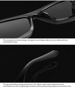Detail of ergonomic silicone nose pads and non-slip temples on retro cat eye sunglasses