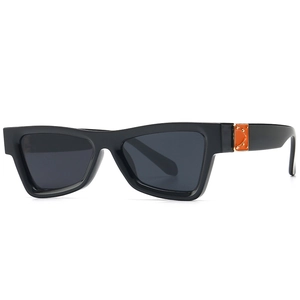 Retro Cat Eye Sunglasses For Women Men Vintage Rectangle Small Narrow Frame UV400 PC Material Street Fashion