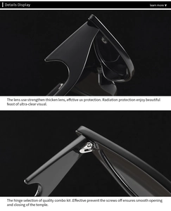 Macro detail of cat eye sunglasses showing reinforced lenses and smooth metal hinges
