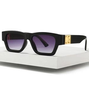Retro Square Sunglasses For Women And Men UV400 Protection Gradient Lens Plastic Metal Frame Fashion Outdoor Eyewear