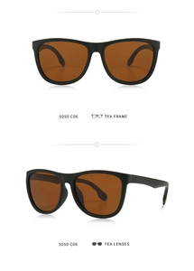 Detail view of model 5050 C06 sunglasses featuring tea frames and tea lenses
