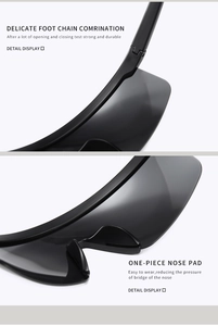Detail of durable integrated nose pads and hinges on classic black TR polarized sunglasses