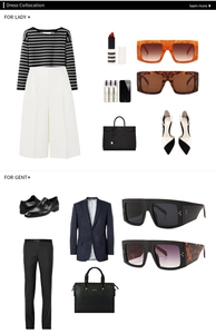 Flat lay showcasing chic sunglasses styled with luxury fashion outfits and accessories