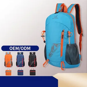 Foldable large capacity outdoor sports backpack made of tear-resistant nylon material