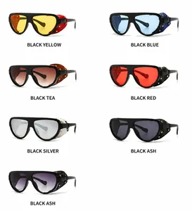 Collection de lunettes steampunk avec protections en cuir et verres colorés
