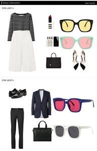 Fashion guide showing square frame sunglasses paired with modern elegant outfits for men and women