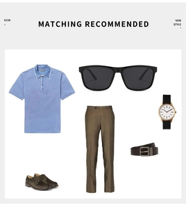 Flachbild von polarisierter Herren-Sonnenbrille mit passendem Business-Casual-Outfit