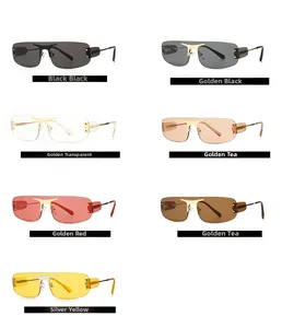 Collection de lunettes de soleil rétro en métal, montures noires, dorées et argentées