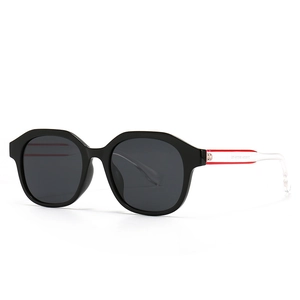 Modische Sonnenbrille Damen Herren UV400 Schutz Retro INS Stil Großer Quadratischer Polygon Kunststoffrahmen Outdoor Reise