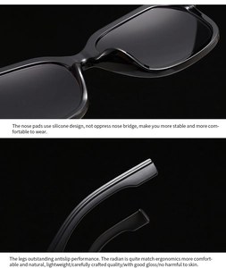 Detailed macro view of ergonomic silicone nose pads and anti-slip temples on sunglasses