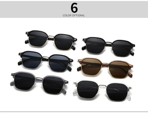 Detailed flat lay showing 6 color options for classic retro Boston style sunglasses