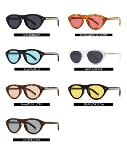 Vue détaillée de lunettes de soleil vintage œil-de-chat en plusieurs coloris