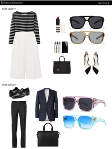 Fashion guide showing retro sunglasses paired with elegant business and casual outfits