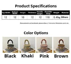 Detail view of four colors of pleated rhinestone cylinder bags with chain straps
