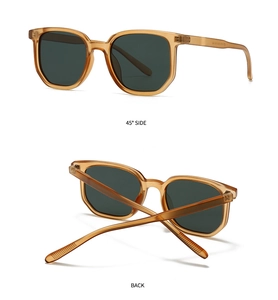 Detail view of vintage tortoise shell sunglasses showing 45-degree side and back angles