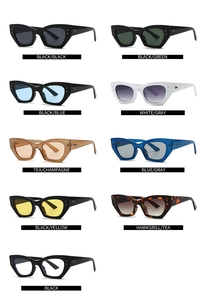Collection de lunettes de soleil ovales étroites en neuf coloris dont l'écaille et le noir