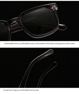 Detail shot of ZT-Y09 sunglasses temple showing size 56-18-144 on dark frame