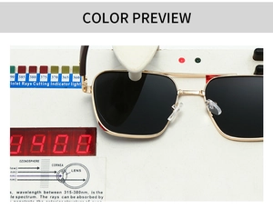 Close-up of polarized sunglasses on a UV protection tester showing anti-radiation function
