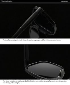 Detail of matte black sunglasses texture frame and high-quality combo kit hinge design