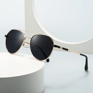 Aviator Sunglasses Metal Frame Polarized UV400 Double Bridge Retro Vintage Fashion Eyewear Men Women