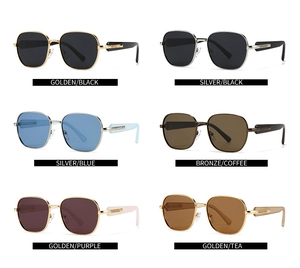 Comparaison détaillée de six lunettes de soleil carrées en métal avec verres polarisés