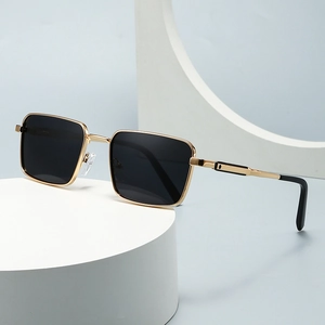 Polarized Sunglasses Metal Frame Square Retro Vintage UV400 Protection Eyewear For Men Women Outdoor Street Photography