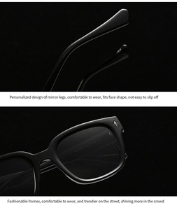 Detail of black frame sunglasses with star decoration and streamlined temple design