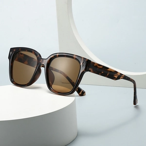 Sunglasses Vintage Square Large Frame UV400 Protection Fashion Retro Plastic Eyewear With Star Metal Rivets For Women Men