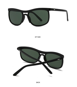 Detail view of cat eye sunglasses showing metal rivets and 45 degree side profile