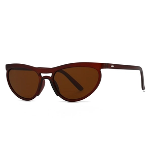 Retro cat-eye sunglasses with dark tortoise frames and brown lenses for a vintage look