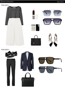 Flat lay of square sunglasses with dot studs for men and women's fashion outfits