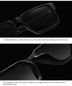 Macro shot of matte black square sunglasses frame with integrated silicone nose pads